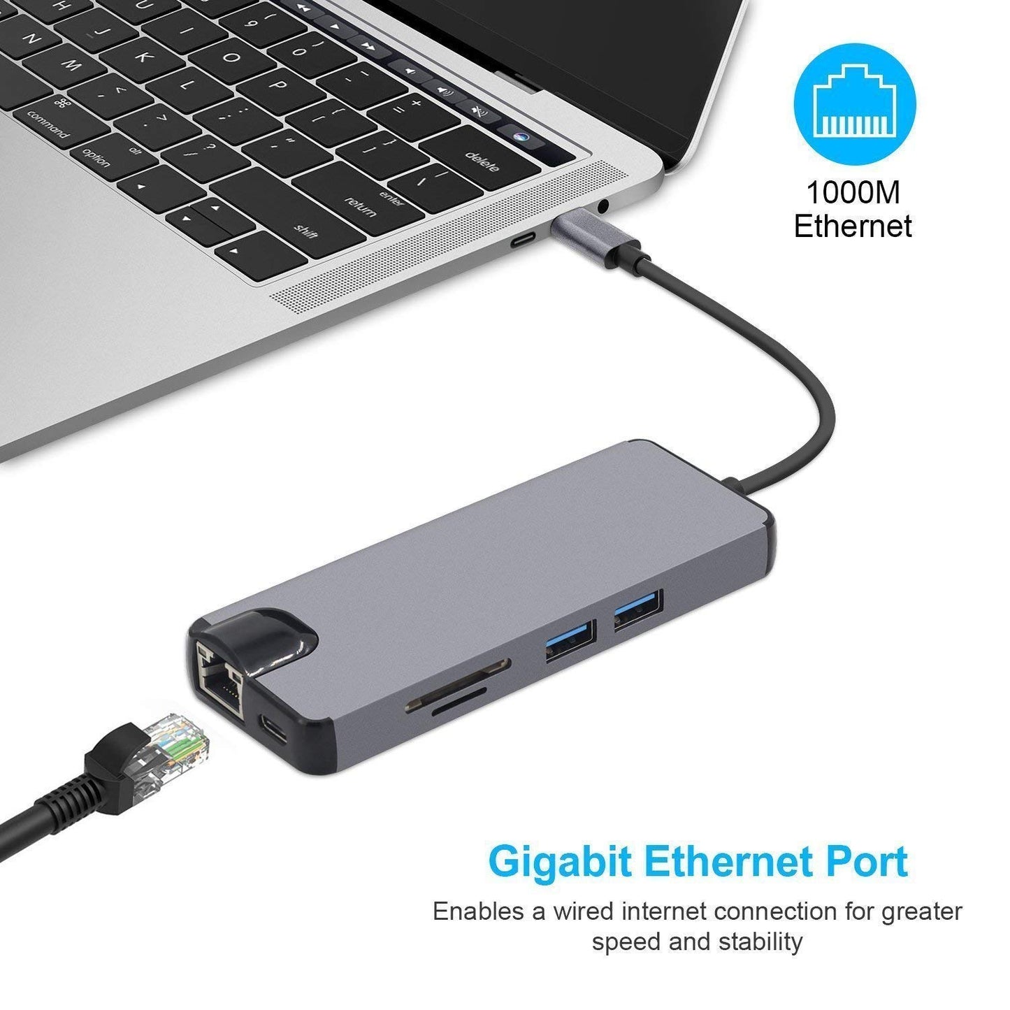 8 USB-C USB Hub/Docking Station(8-in-1)