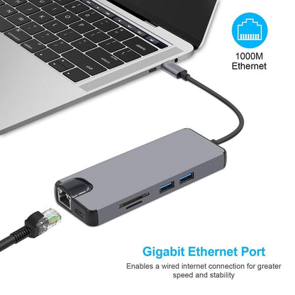 8 USB-C USB Hub/Docking Station(8-in-1)