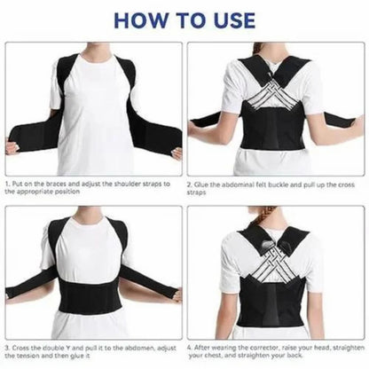 Adjustable  Posture Corrector Back Support  Belt For Men & Women | Shoulder, Back Support Belt | Back Straightener Brace For Spine & Body Posture Correction